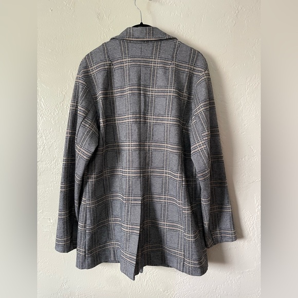 Avec Les Filles Anthropologie Longline Plaid Blazer Twee Academia Old Money - Picture 8 of 13